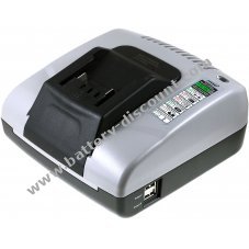 Powery Battery charger with USB for impact wrench Metabo SSW 18 LT