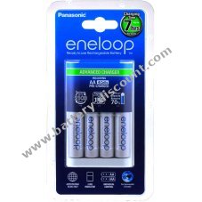 Panasonic Charger BQ-CC17 incl. 4 pieces eneloop AA