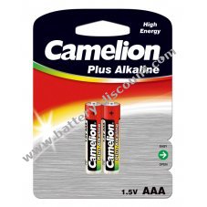 Battery Camelion Micro LR03 MN2400 HR03 Plus Alkaline 2 pack blister