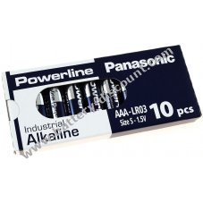 Panasonic Powerline Industrial Alkaline AAA LR03AD LR03 1.5V 10 pack