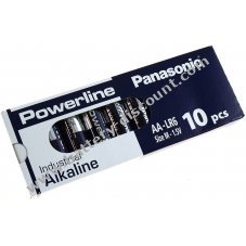 Panasonic Powerline Industrial Alkaline AA LR6AD LR6 M 1.5V 10 pack