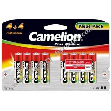 Battery Camelion Mignon LR6 MN1500 AA AM3 Plus Alkaline (4+4) Blister of 8