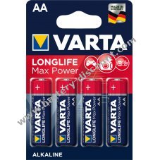 Varta Max Tech Alkaline MN1500 battery 4 pack