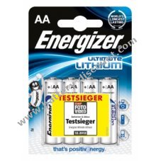 Energizer Ultimate Lithium LR6 battery 4 pack