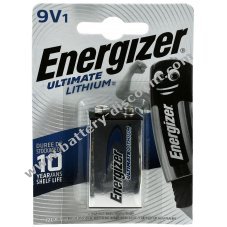 Energizer Ultimate Lithium battery 6LR61 9V block pack