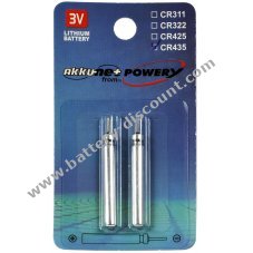 cylindrical battery CR435 for electric fishing float, fishing float, bite indicator 2 pack