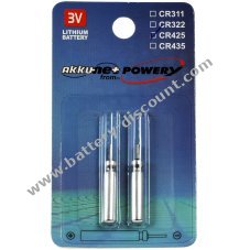 Rod battery, pen battery CR425 for electric poses, fishing poses, bite indicators Lithium 2 pack blister