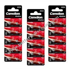 30x Camelion button cell LR66 / AG4 / G4 / LR626 / 177 / SR626W / GP77A / 377