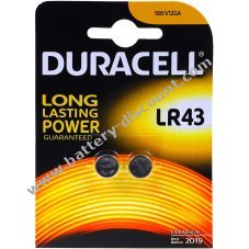 Duracell Button cell LR43 LR1142 AG12 V12GA 2-pack blister