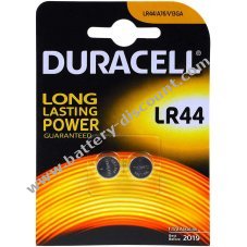 Duracell Button cell LR44 LR1154 AG13 V13GA A76 V13GA Blister of 2