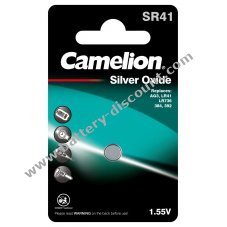 Camelion Battery for clocks, calculators SR41/SR41W / G3 / 392/192 / LR41 1 pack