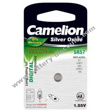 Camelion silver oxide button cell SR57 / R57W / G7 / LR927 / 395 / SR927 / 195 1 pack