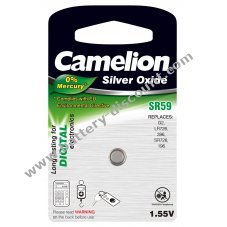 Camelion silver oxide button cell SR59 / SR59W / G2 / LR726 / 396 / SR726 / 196 1 pack