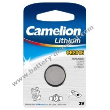 Lithium button cell Camelion CR2016 1 pack