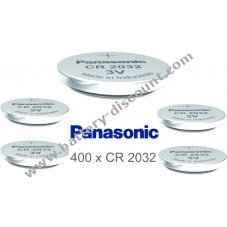 Panasonic Lithium button cell CR2032 / DL2032 / ECR2032 400 pieces loose