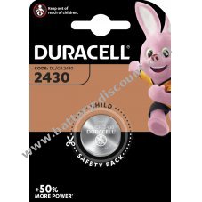 Lithium button cell Duracell CR2430 1-unit blister