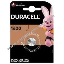 Lithium button Duracell cell DL1620 / CR1620 1er blister