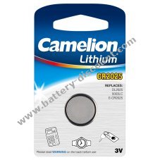 Lithium button Camelion cell CR2025 1er blister