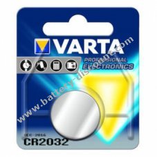 Lithium button Varta cell CR2032 1er blister