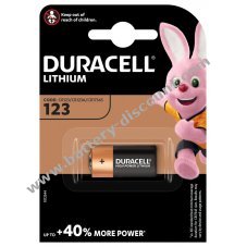 Photo battery Duracell M3 CR123 1-unit blister