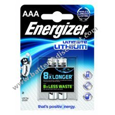 Lithium battery Energizer type AAA 2-unit blister