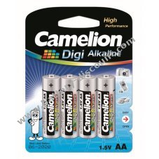 Battery Camelion Digi Alkaline LR6 Mignon AA for digital cameras 4 pack