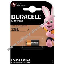 Photo battery Duracell type PX28L / V28PX / 28L / 2CR1/3N 1 pcs. blister