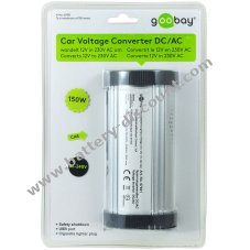 Automotive inverter/ voltage converter 2in1 12V-DC/ 230V-AC 150W