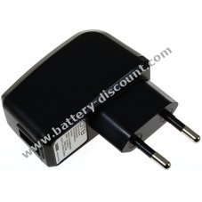 Powery charging adapter with USB port 2A e.g. for Apple iPad/iPod/iPad