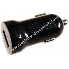 Car travel charger 12-24V to 1x USB 1000mA Black