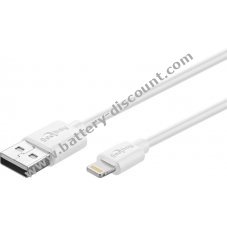goobay Lightning MFi / USB Sync- und charging cable for Apple iPhone/iPad white