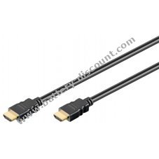High Speed HDMI cable with standard plug (type A) 2m, black, gold plated connectors