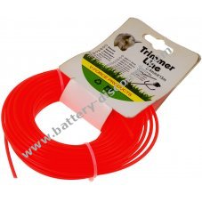 Replacement trimmer thread/mower thread etc. for Bosch ,Makita , Gardena , , 2Husqvarna ,4mm 15m red
