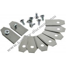 9x spare blades / cutting blades (0,75mm) for Husqvarna , mowing Gardena robot