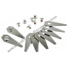 9x replacement blades / cutting blades (0,75mm) for Bosch Indego mowing robot