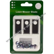 9x replacement blades/cutting blades (0,75mm) for all Honda Miimo mowing robots