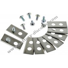 9x replacement knife blades/ cutting blades for mowing roboter Worx Landroid M1000i WG796E.1