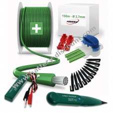 Boundary wire repair kit 150m 2.7mm - with cable break tracker 200 hooks 10 connectors 4 clamps