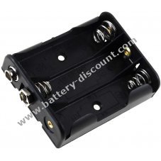 battery holder for 3x Mignon/AA batteries with clip connector