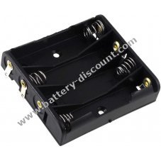 Battery holder for 4x Micro/AAA batteries with solder tags