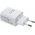 Powery universal power adapter charger for Samsung, iPhone, HTC with 2x USB 2,4A white