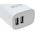 Powery Multi charging adapter with 2 USB ports 2,4A white