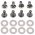 8x replacement blades for LUBA AWD 1000-5000 robotic lawnmower incl. screws